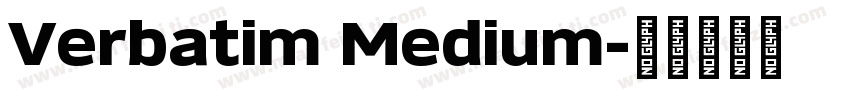 Verbatim Medium字体转换
